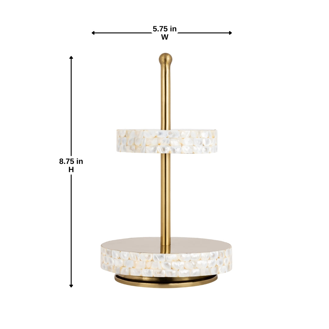 MOP Two Tier Cake Stand