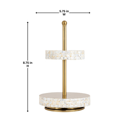 MOP Two Tier Cake Stand