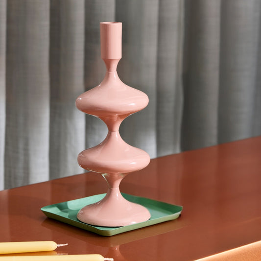 Solace Blush Sculpt Candle Holder - Set of 2