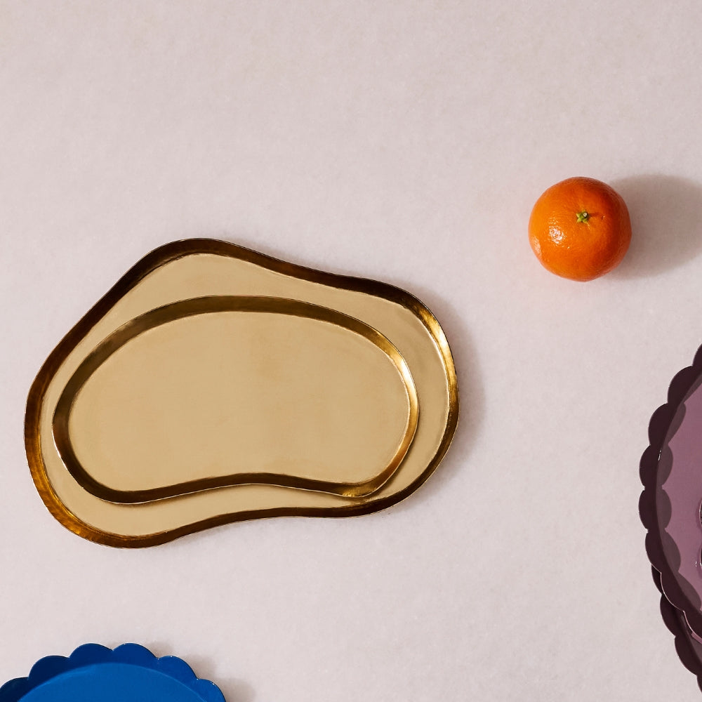 Gold Uneven Shaped Trays