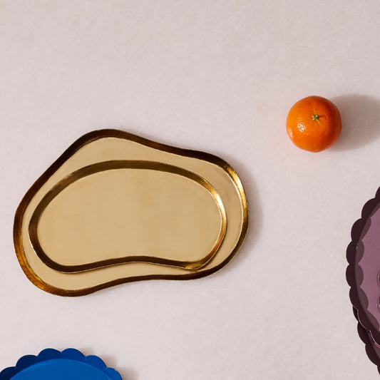 Gold Uneven Shaped Trays