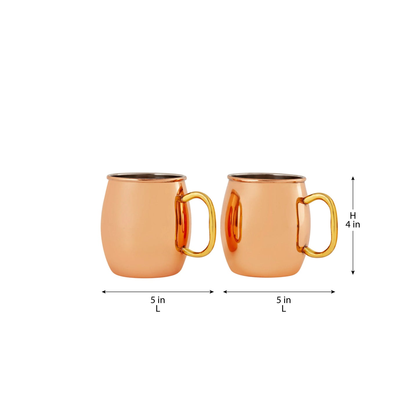 COPPER FINISH KHACHCHA MUG SET OF 2