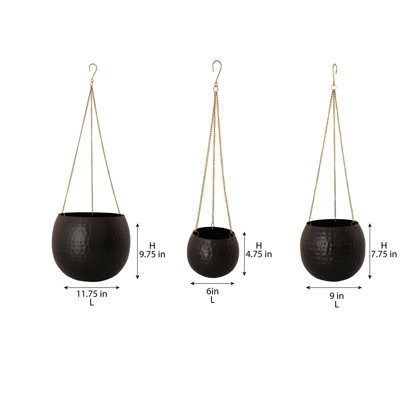 HANGING PLANTERS SET OF 3
