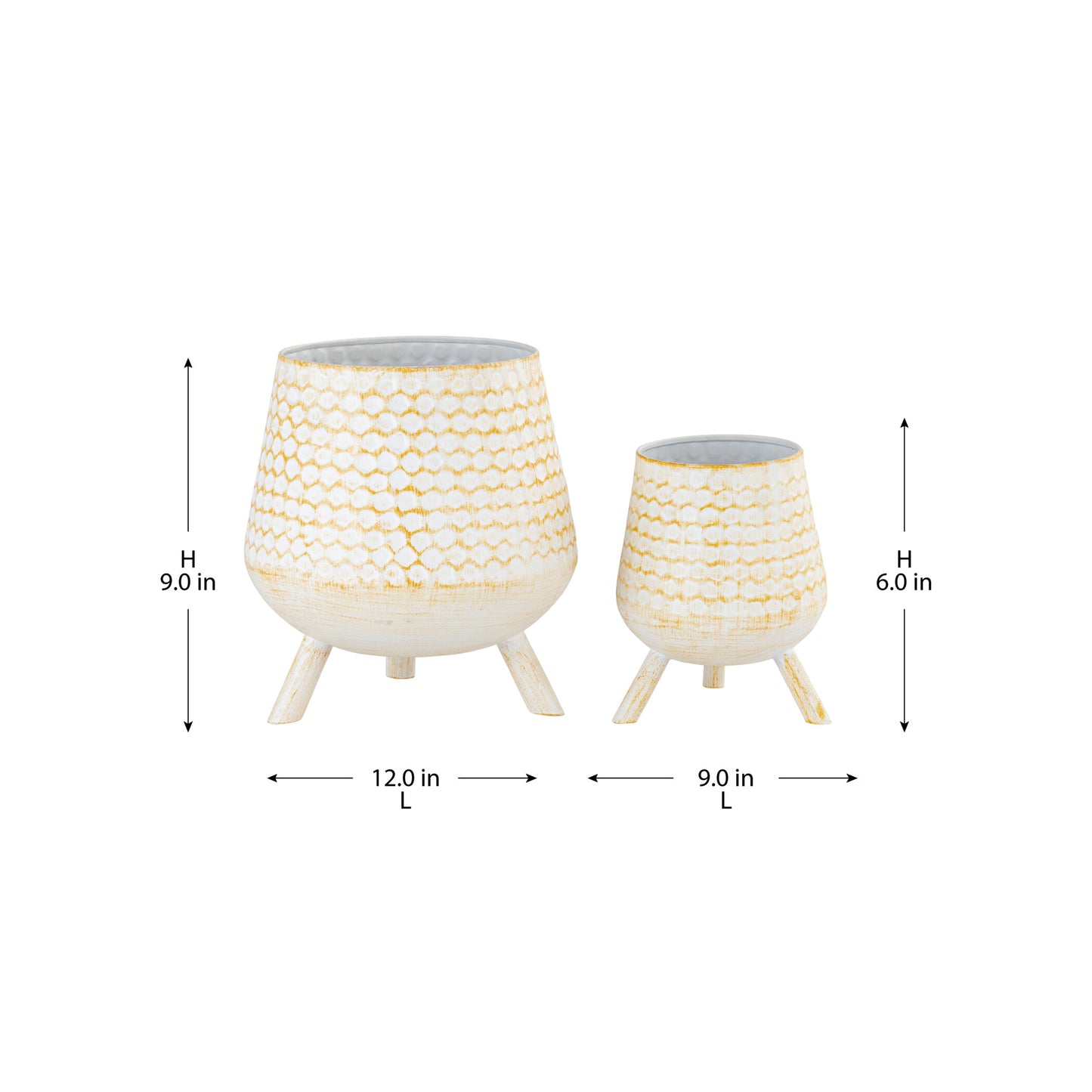 ARGYLE ANTIQUE IRON METAL PLANTER