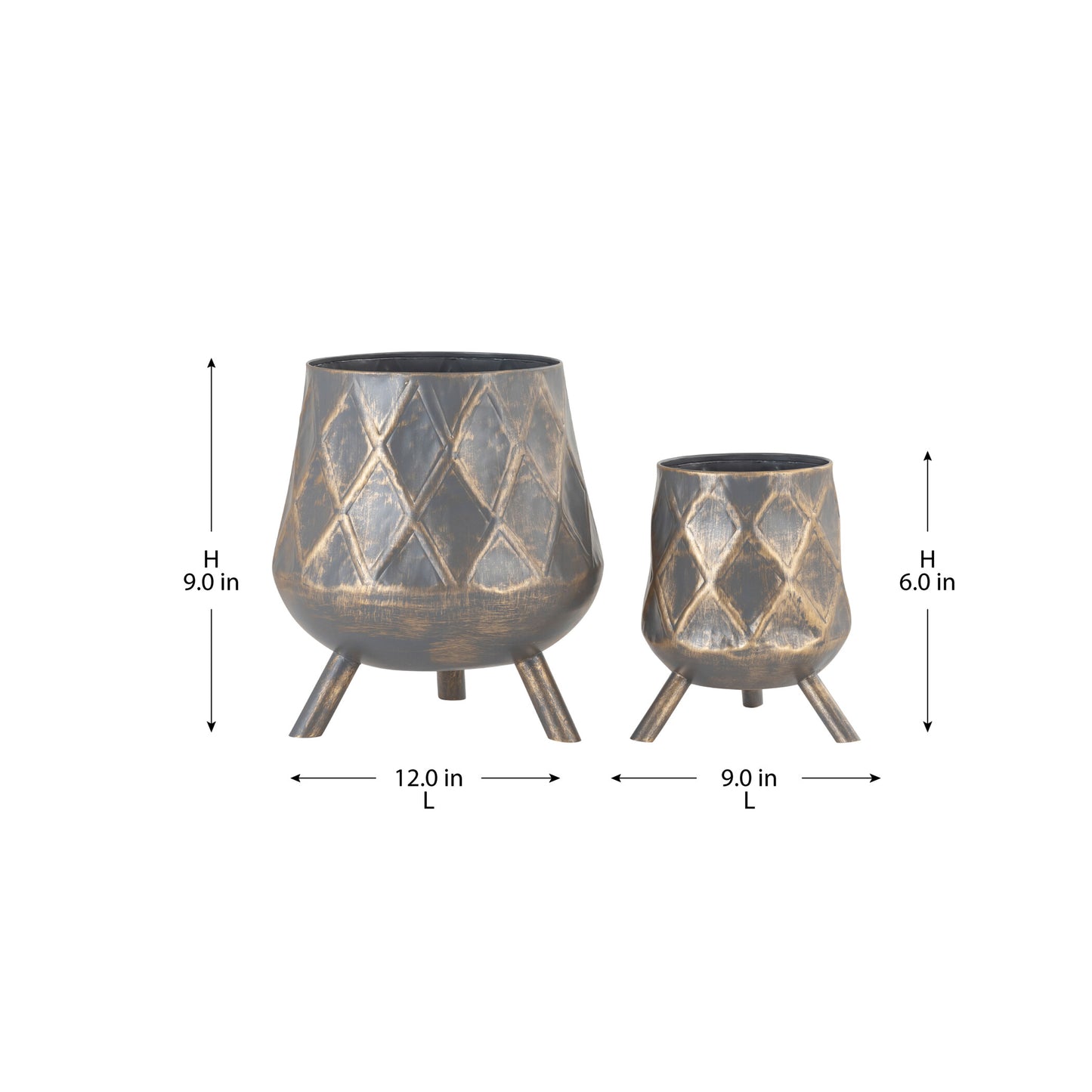 ARGYLE ANTIQUE IRON METAL PLANTER