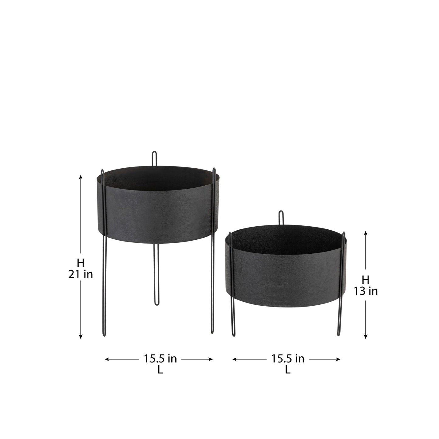 IRIS METAL FLAT SURFACE PLANTER