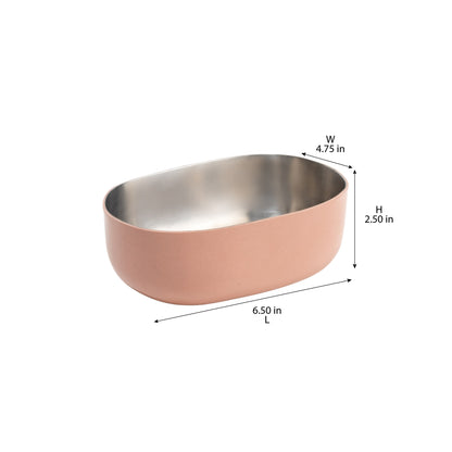 OVOID Steel Serveware Bowl - Blush