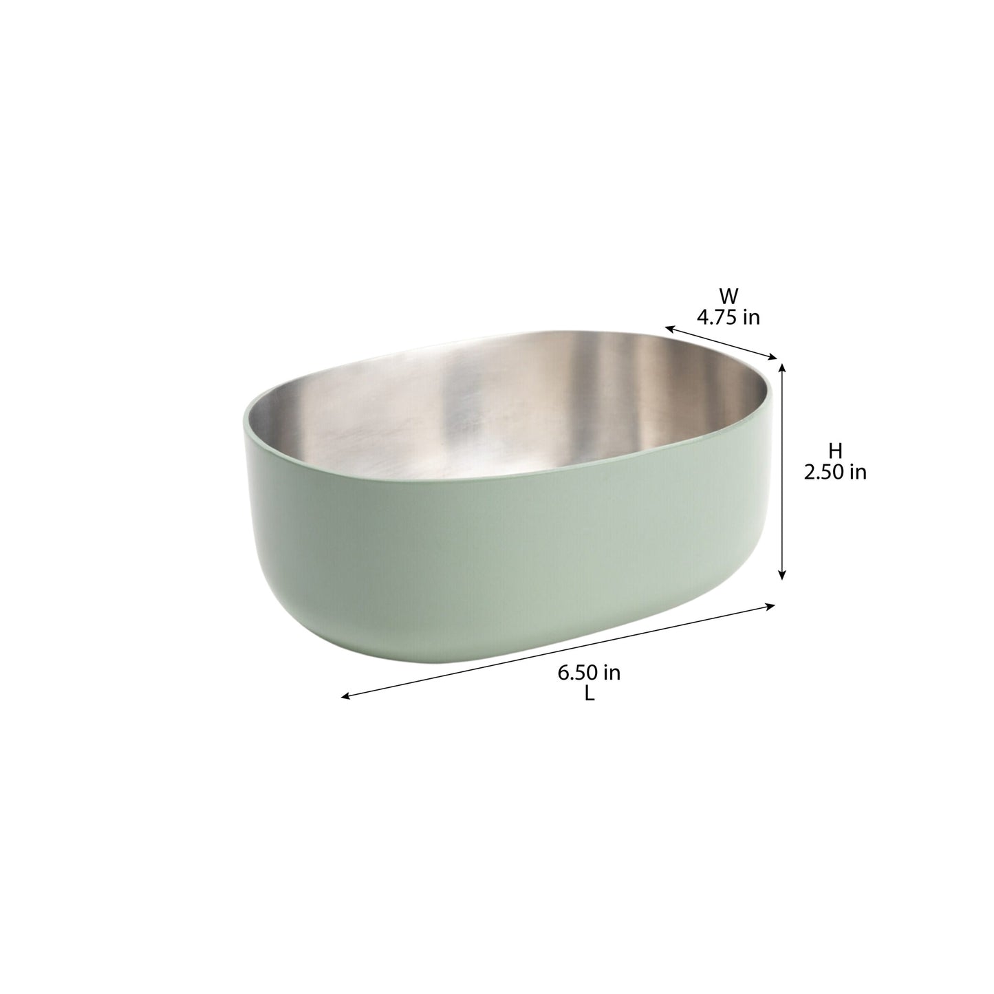 OVOID Steel Serveware Bowl - Sage