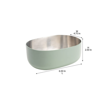 OVOID Steel Serveware Bowl - Sage