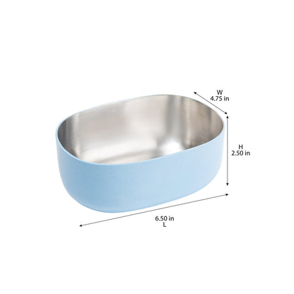OVOID Steel Serveware Bowl - Icy Blue