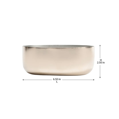 OVOID Steel Serveware Bowl - Silver
