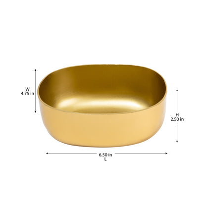 OVOID Steel Serveware Bowl - Gold