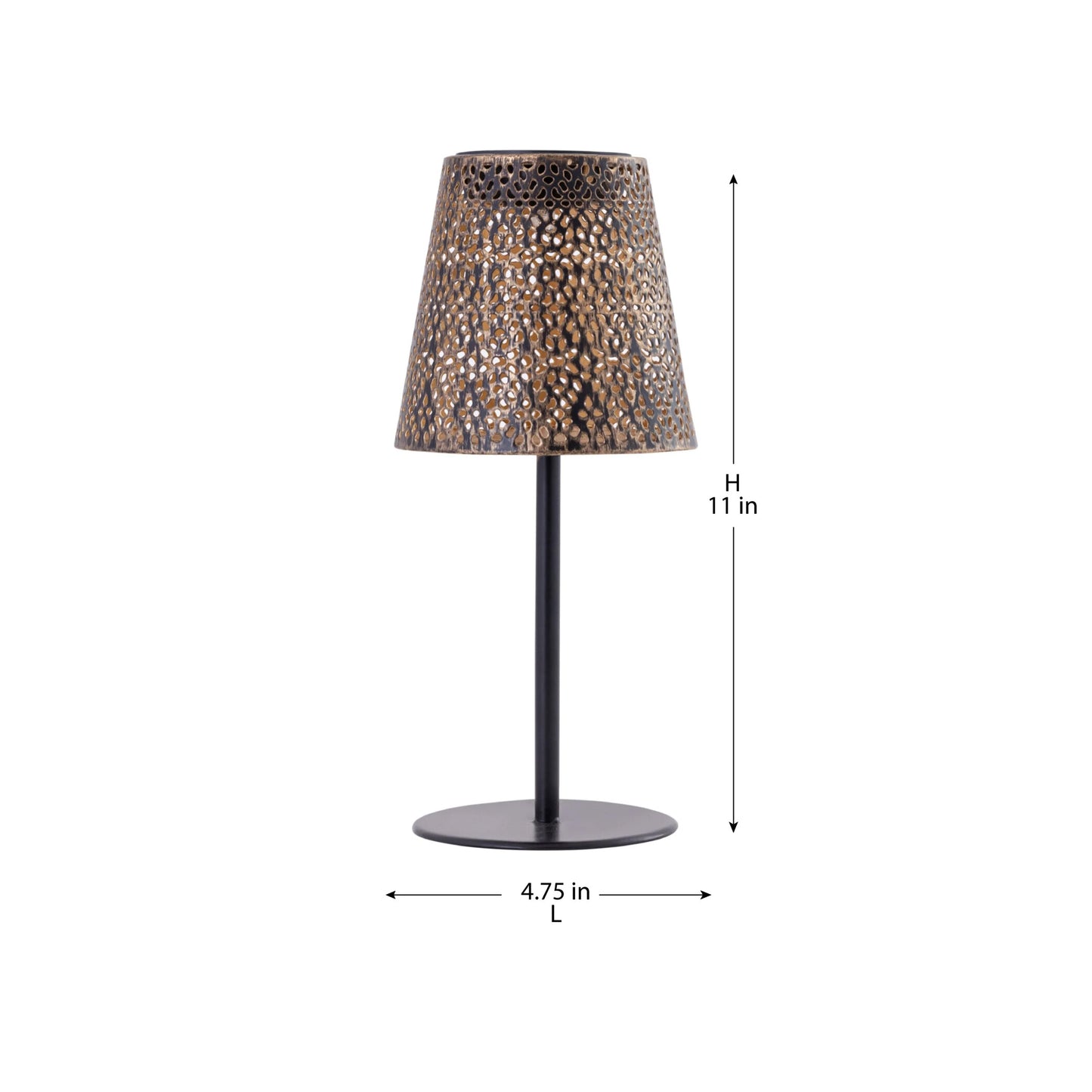 SOLAR MUNIR BLACK COPPER METAL TABLE LAMP