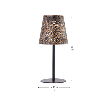 SOLAR MUNIR BLACK COPPER METAL TABLE LAMP