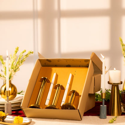 Bar Candle Holders- Set Of 3