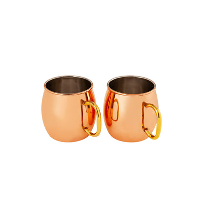 COPPER FINISH KHACHCHA MUG SET OF 2