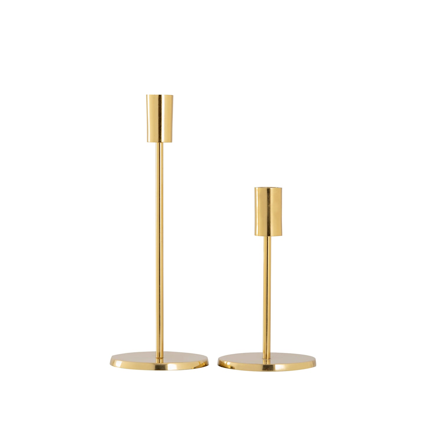 Modern Gold Candle Holder- Set Of 2