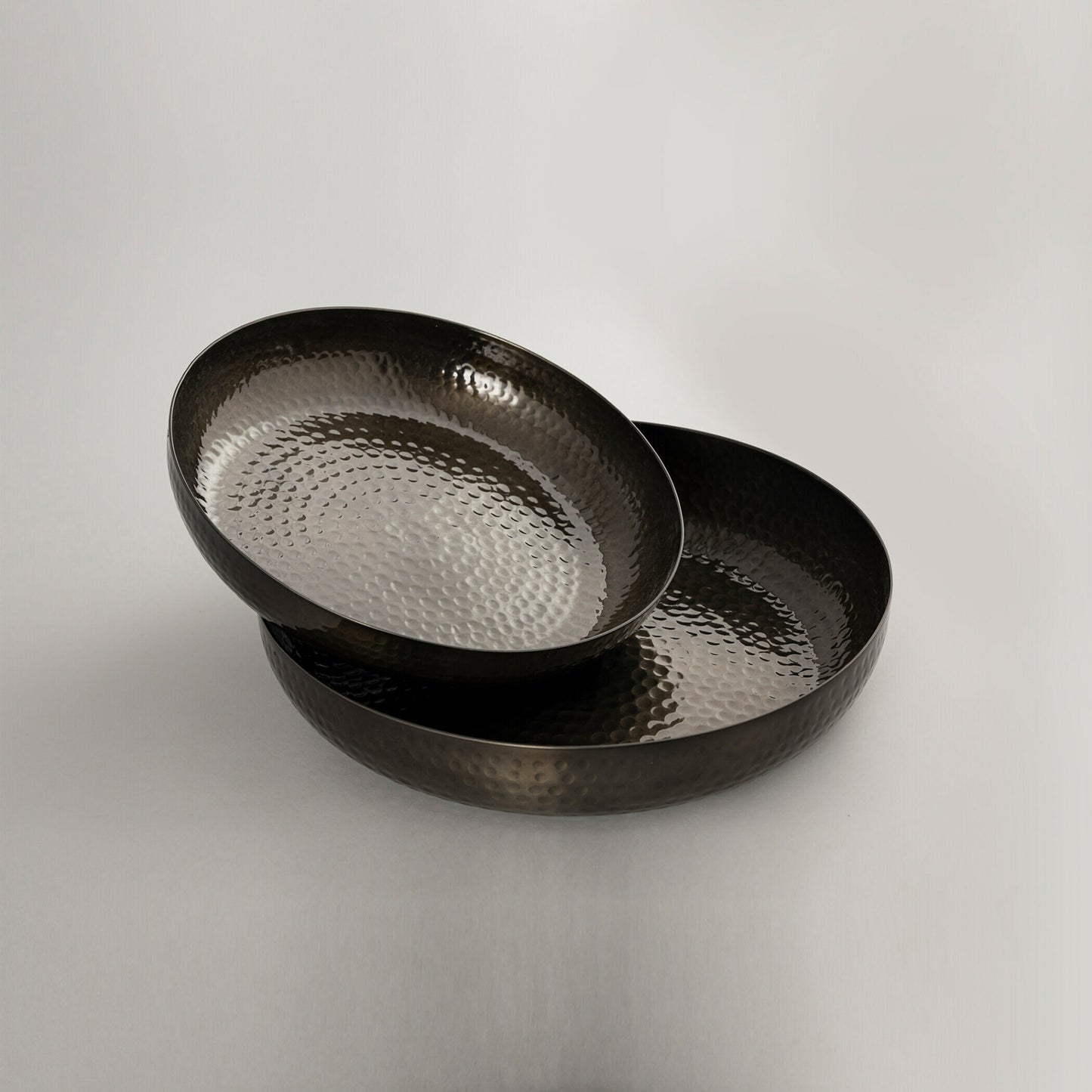 Hammered Round Copper Trays