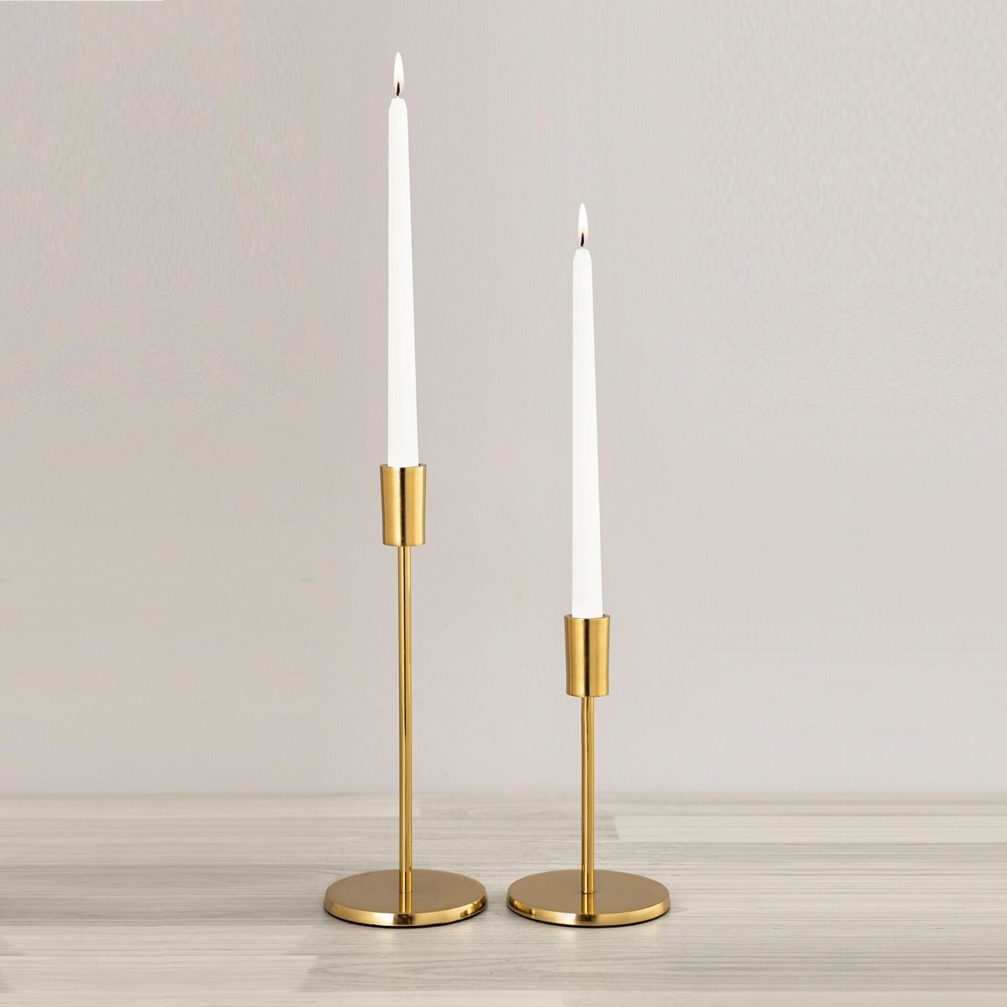 Modern Gold Candle Holder- Set Of 2