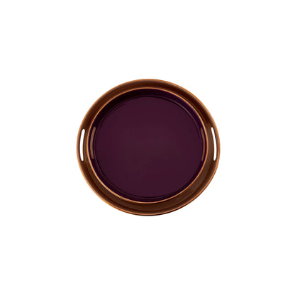 Enamel Round Copperside Tray- Set Of 2