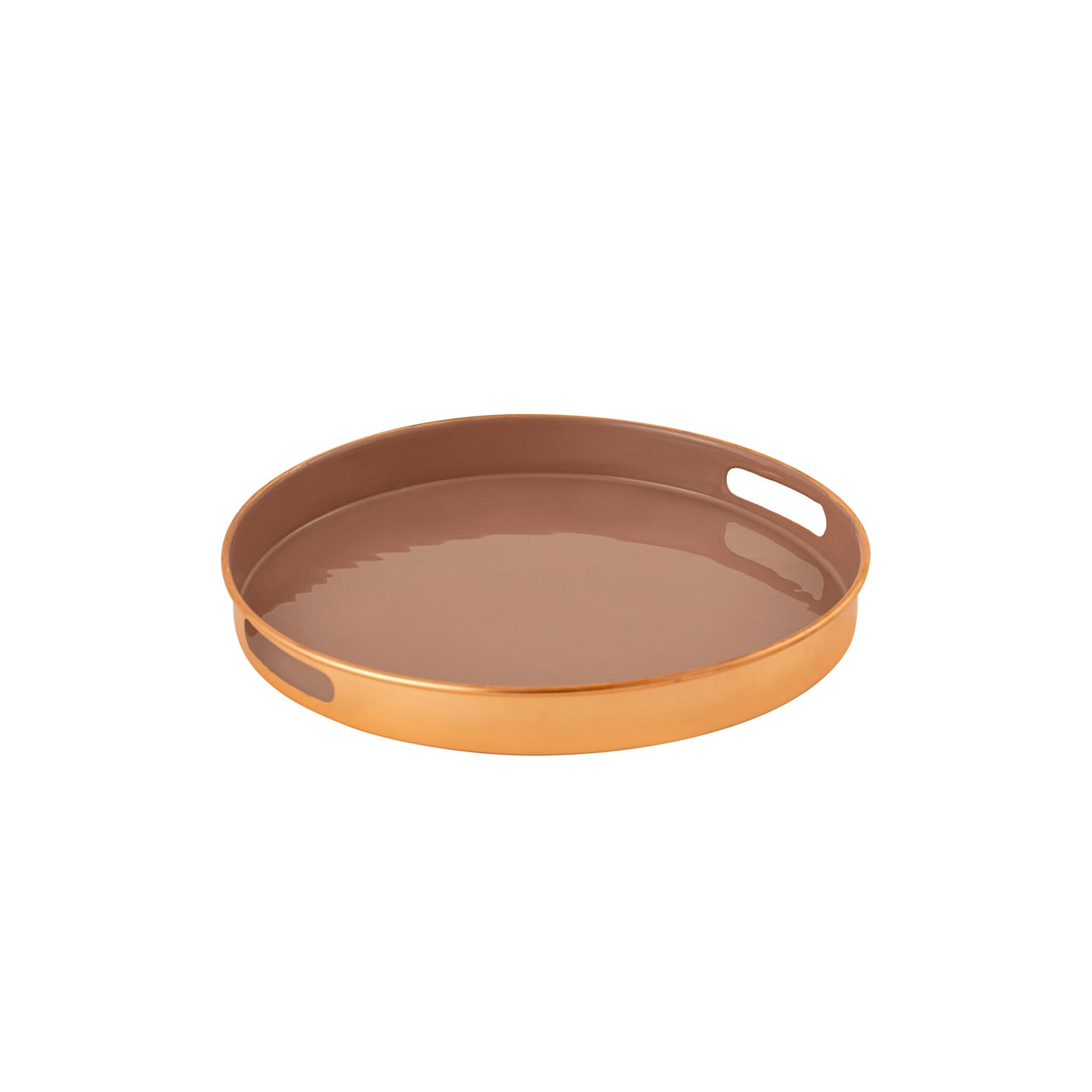 Enamel Round Copperside Tray- Set Of 2