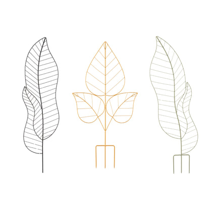 Leaf Metal Plant Supporter - Set of 3