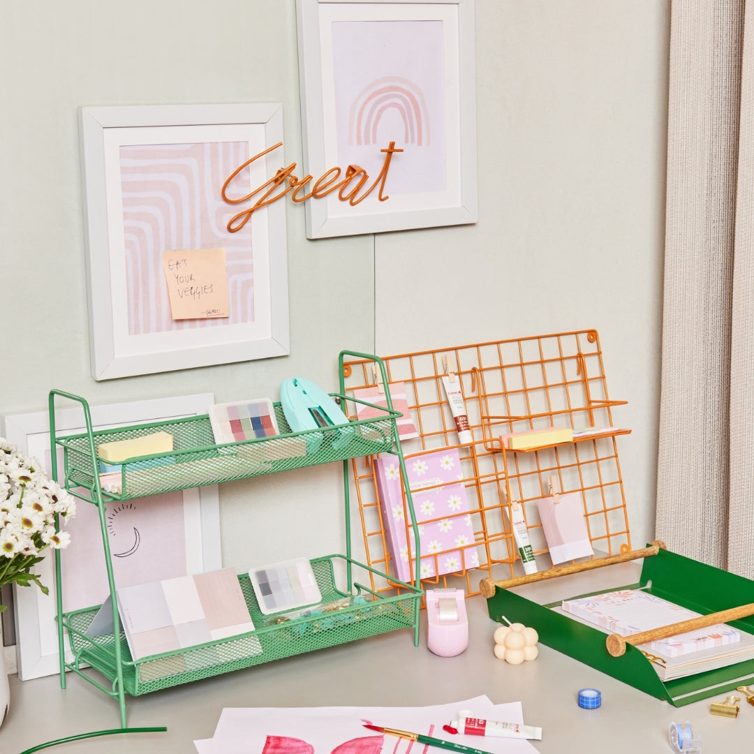 I AM "GREAT" ORANGE METAL WALL QUOTE