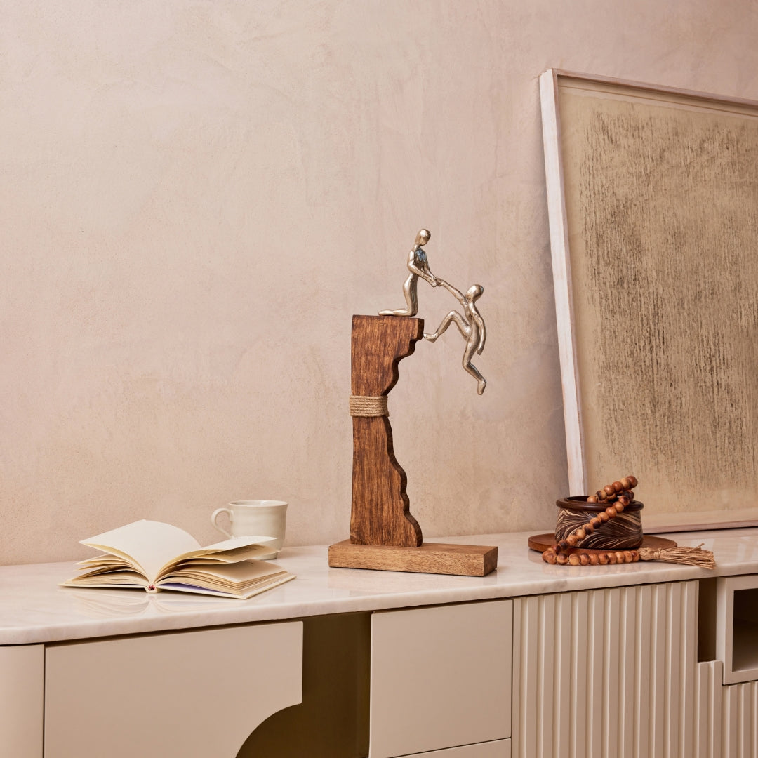 TEAM WORK 1 WOOD METAL DECOR OBJECT