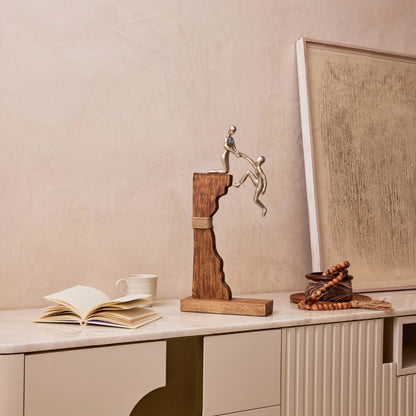 TEAM WORK 1 WOOD METAL DECOR OBJECT