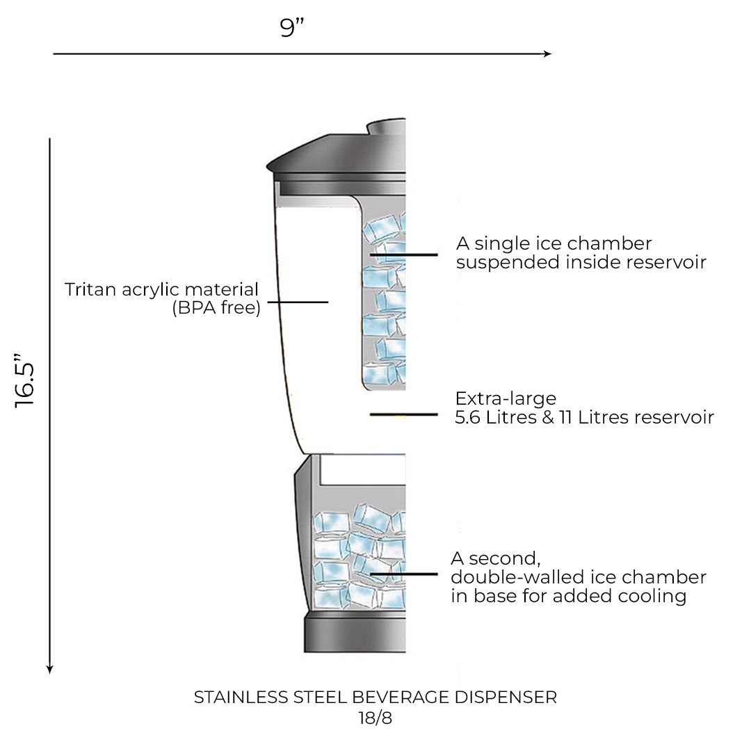 BOISSON Beverage Dispenser - Silver
