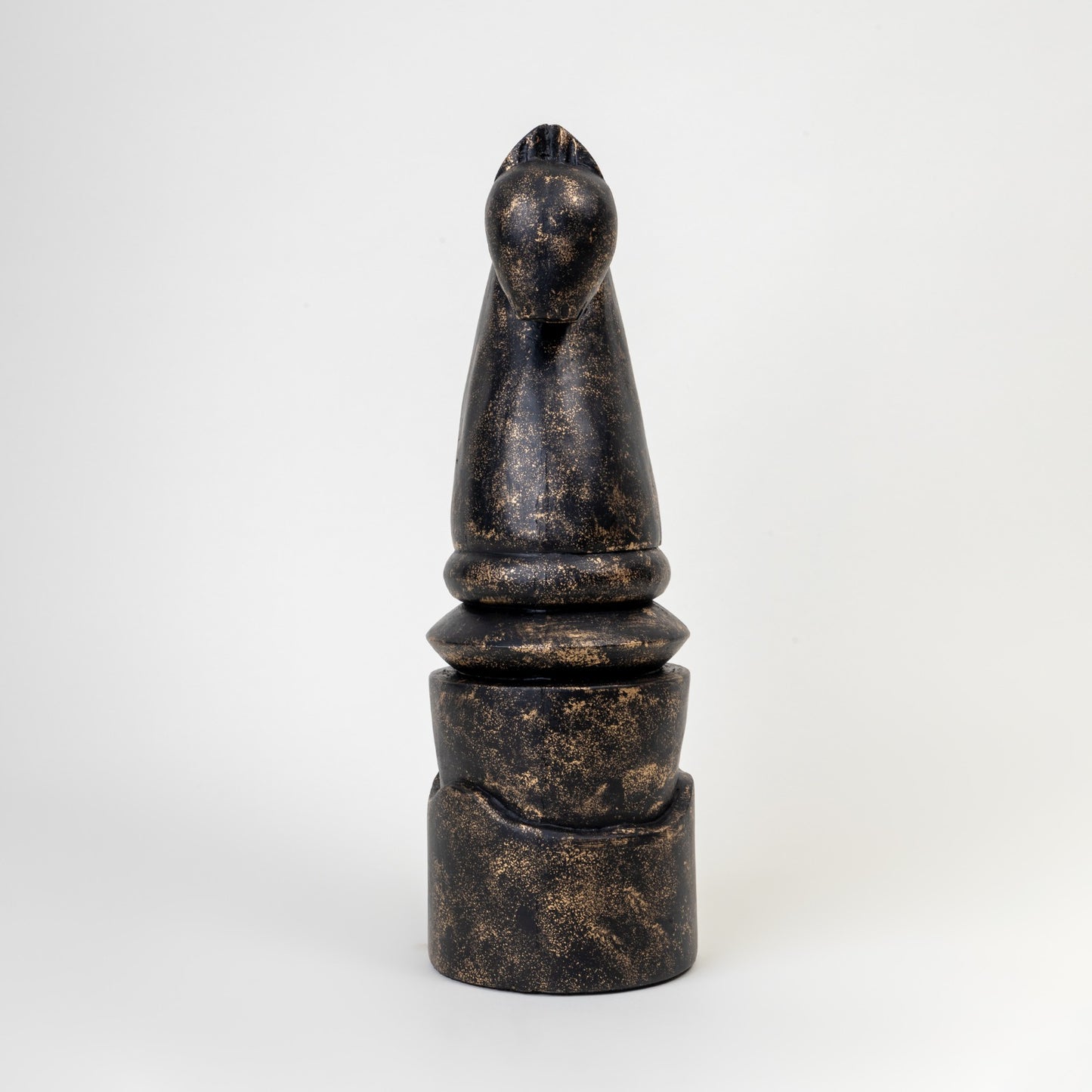 KNIGHT WOODEN BLACK DECOR OBJECT