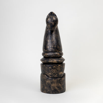 KNIGHT WOODEN BLACK DECOR OBJECT
