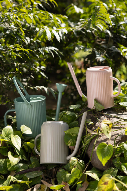 Flutted Metal Black Watering Can