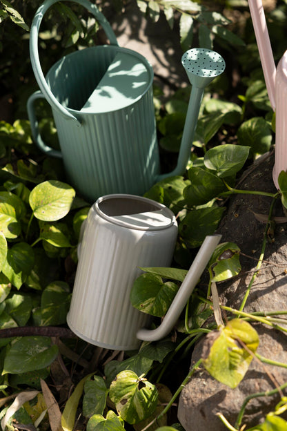 Flutted Metal Black Watering Can