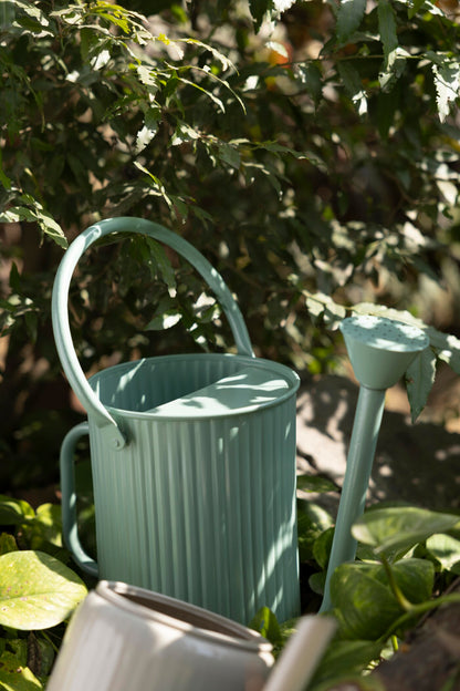 Flutted Metal Black Watering Can