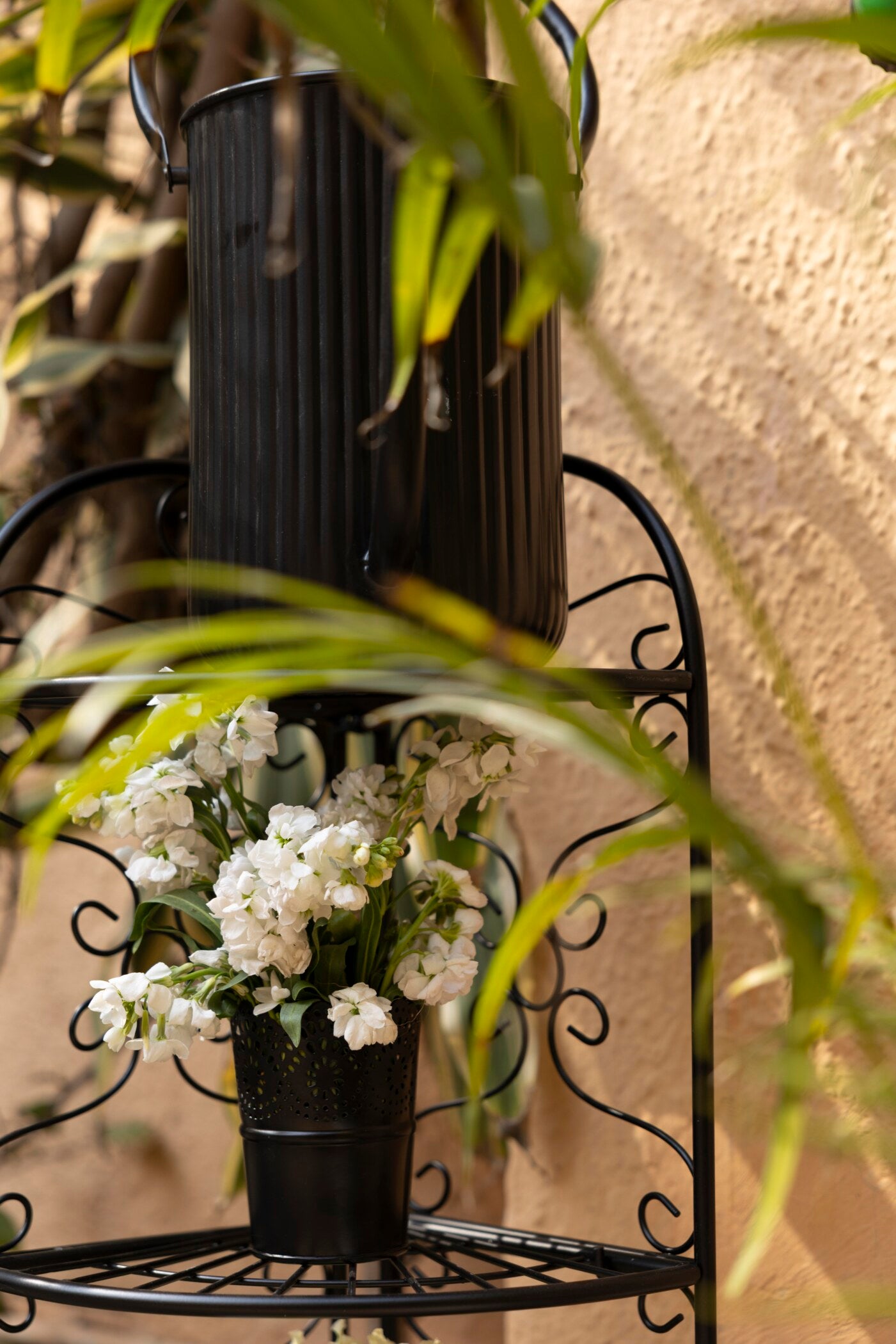 Trellis 3-Tier Corner Metal Plant Stand