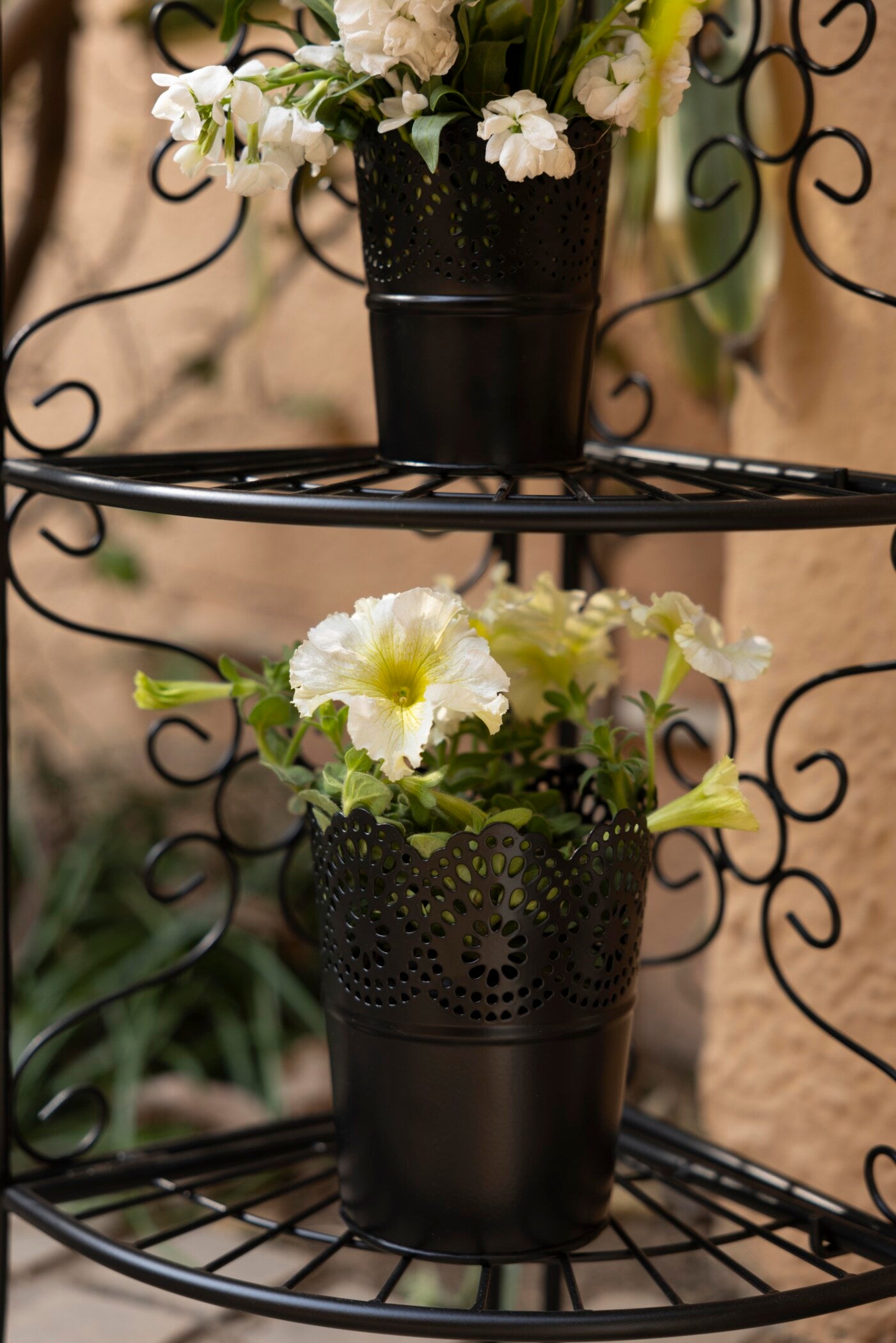 Trellis 3-Tier Corner Metal Plant Stand