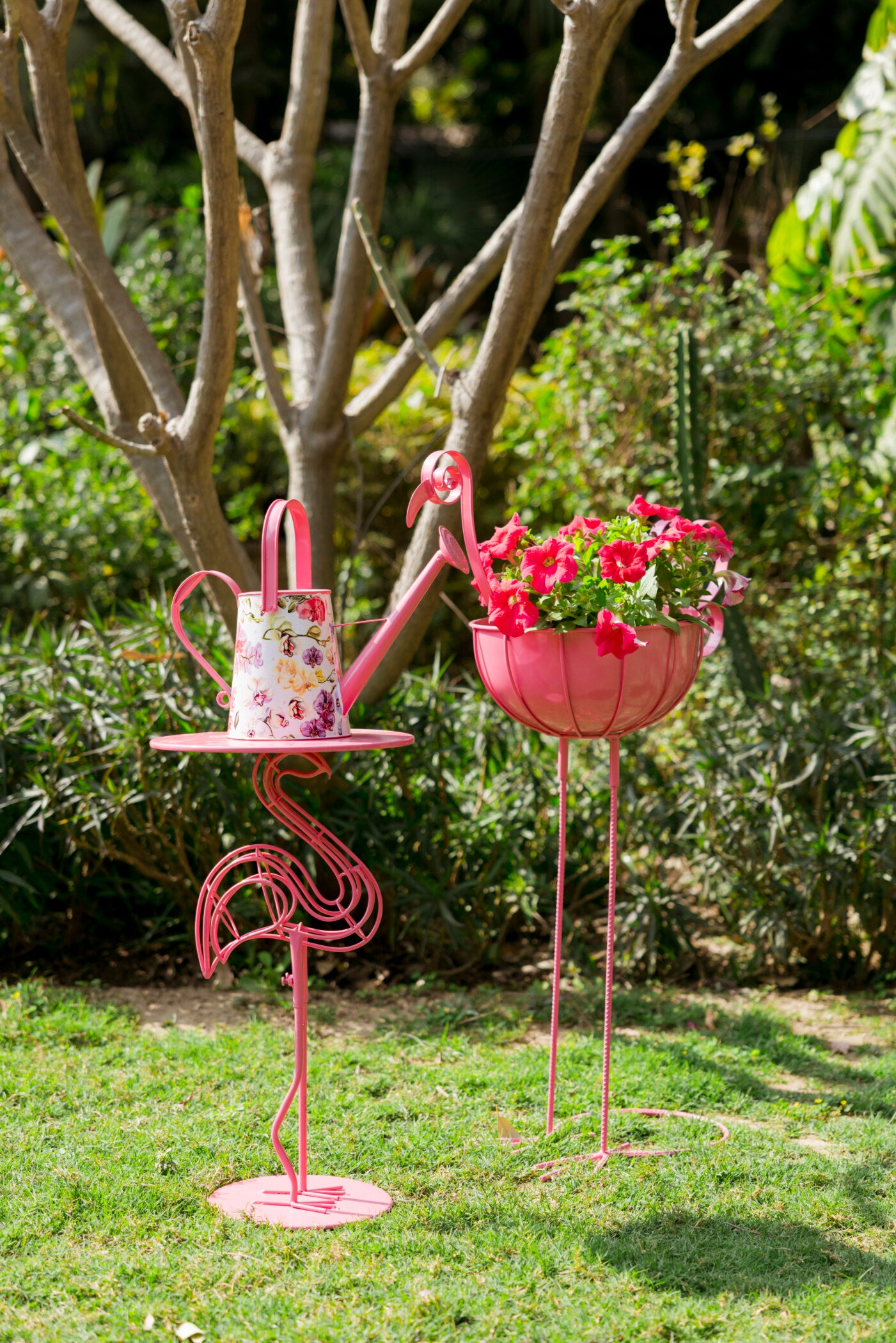 Flamingo Metal Pink Accent Table
