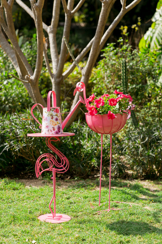 Flamingo Metal Pink Accent Table