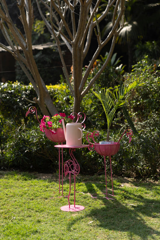 Flamingo Metal Plant Stand Set of 2