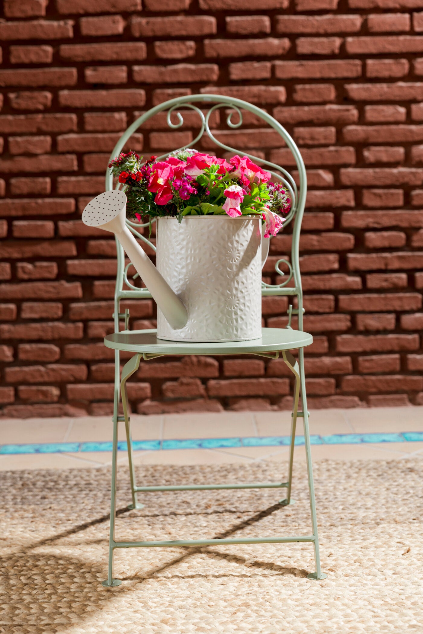 Etch Solid metal Watering Can