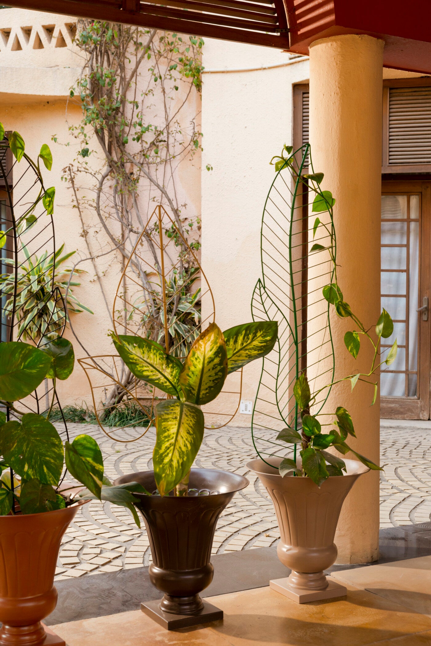 Leaf Metal Plant Supporter - Set of 3