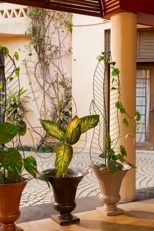 Leaf Metal Plant Supporter - Set of 3