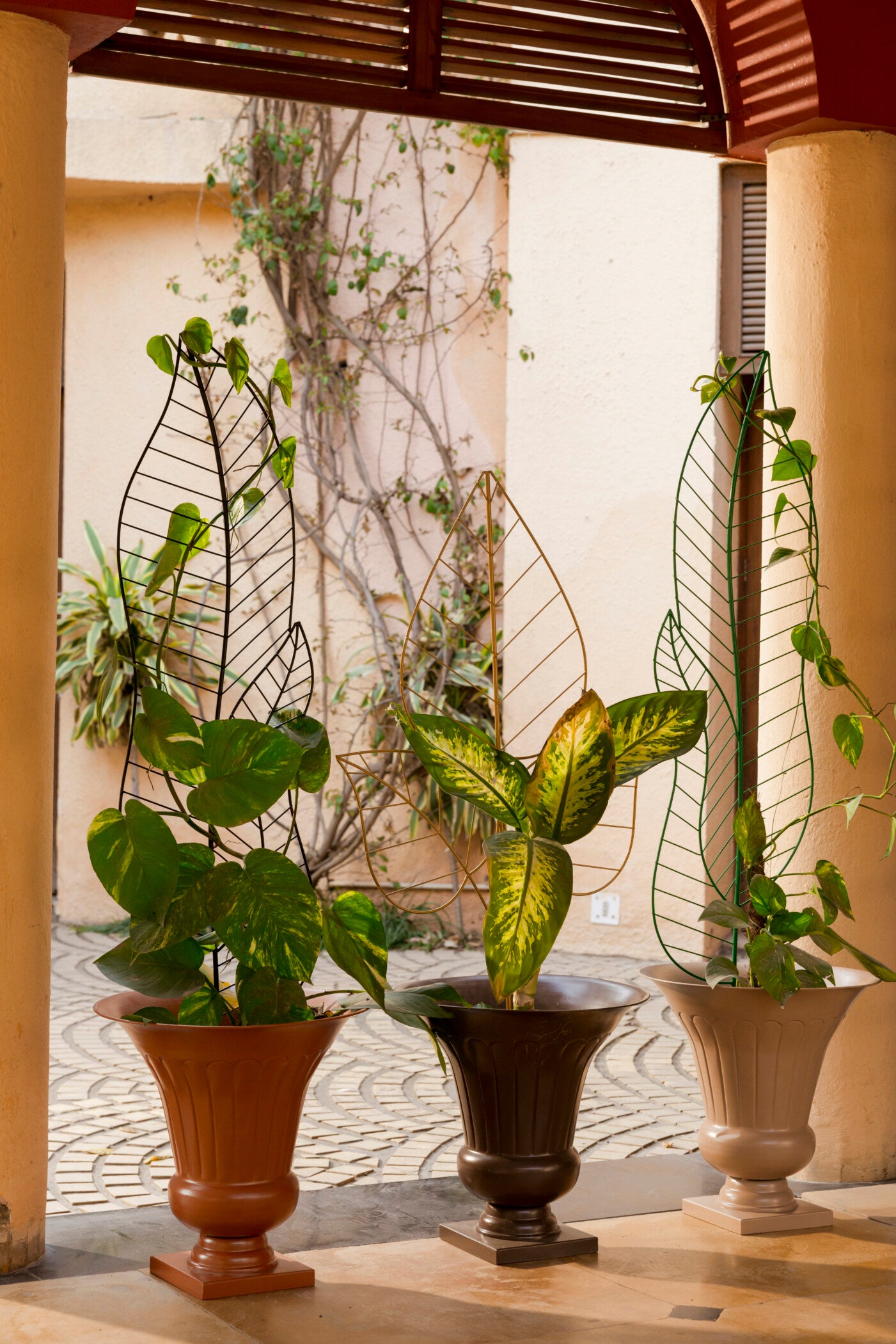 Leaf Metal Plant Supporter - Set of 3