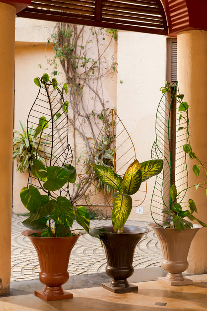 Leaf Metal Plant Supporter - Set of 3