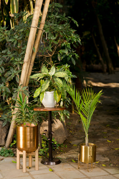 Shroom Metal Antique Accent Table