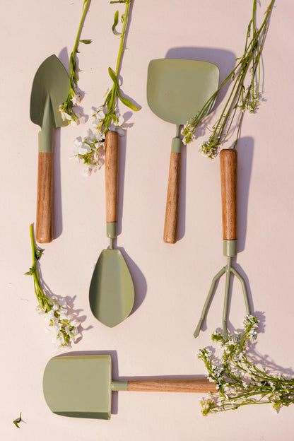 Metal Wood Garden Tool Set