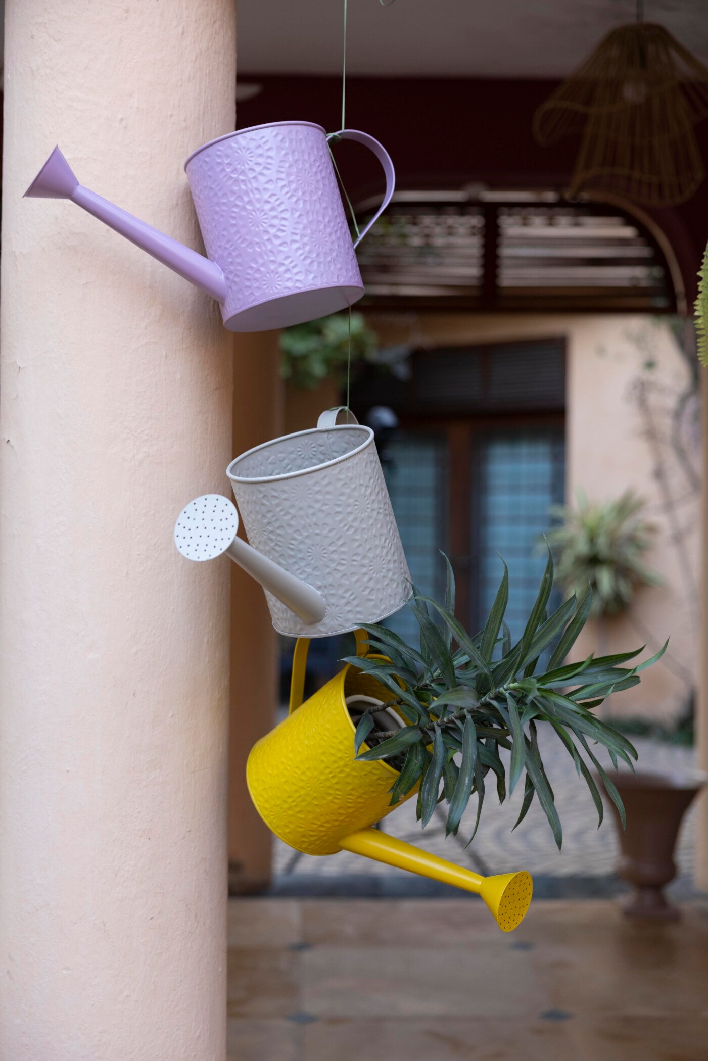 Etch Solid metal Watering Can
