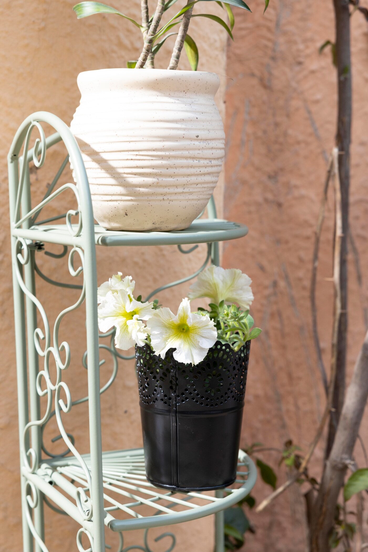 Trellis 3-Tier Corner Metal Plant Stand