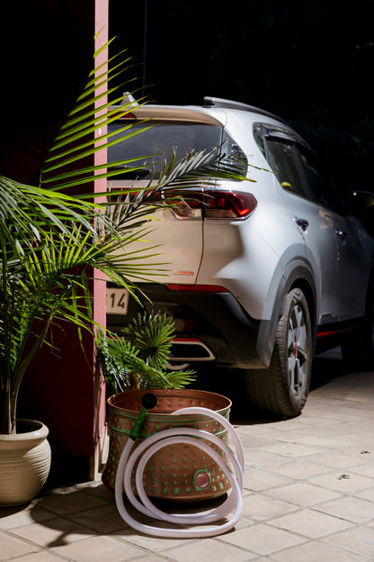 Polka Antique Metal Hose Pot